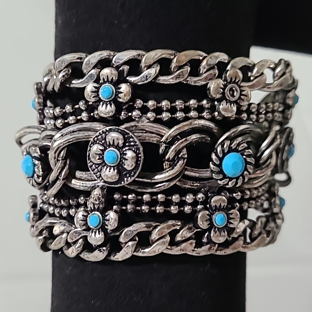 None Mexican Bracelet with aqua stones - Picture 8 of 9